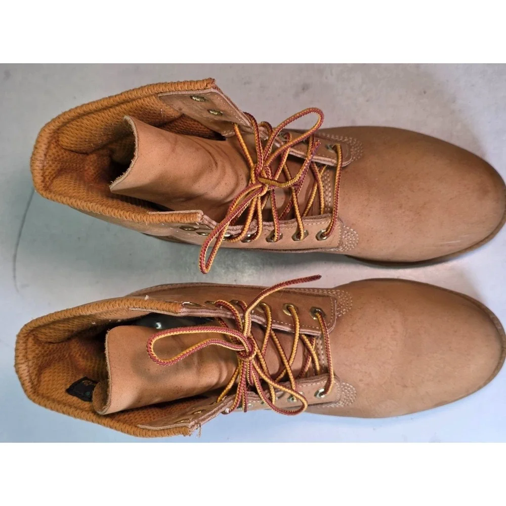 Timberland Men's 6-Inch Premium Waterproof Boots Size 7 M Wheat Nubuck Shoes USA